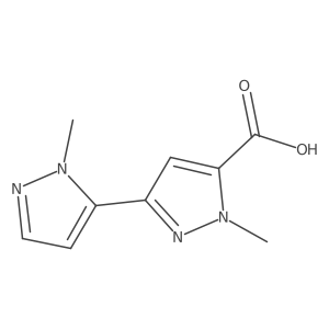 1-methyl-3-(1-methyl-1H-pyrazol-5-yl)-1H-pyrazole-5-carboxylic acid Structure