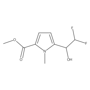 methyl 5-(2,2-difluoro-1-hydroxyethyl)-1-methyl-1H-pyrrole-2-carboxylate Structure