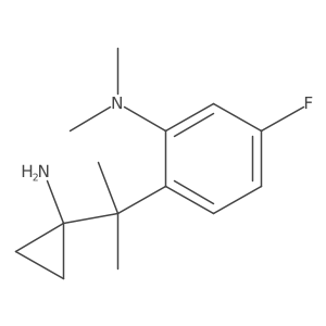 2-[2-(1-aminocyclopropyl)propan-2-yl]-5-fluoro-N,N-dimethylaniline Structure