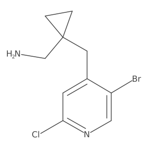 {1-[(5-Bromo-2-chloropyridin-4-yl)methyl]cyclopropyl}methanamine Structure