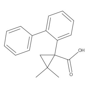 2,2-Dimethyl-1-(2-phenylphenyl)cyclopropane-1-carboxylic acid Structure
