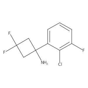 1-(2-Chloro-3-fluorophenyl)-3,3-difluorocyclobutan-1-amine结构式