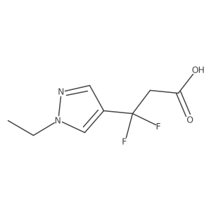 3-(1-ethyl-1H-pyrazol-4-yl)-3,3-difluoropropanoic acid Structure