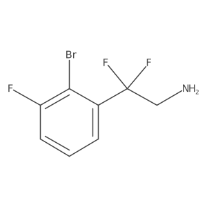 2-(2-Bromo-3-fluorophenyl)-2,2-difluoroethan-1-amine结构式
