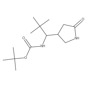 tert-butyl N-[2,2-dimethyl-1-(5-oxopyrrolidin-3-yl)propyl]carbamate结构式