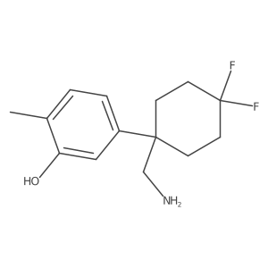 5-[1-(Aminomethyl)-4,4-difluorocyclohexyl]-2-methylphenol Structure
