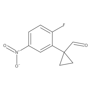 1-(2-Fluoro-5-nitrophenyl)cyclopropane-1-carbaldehyde结构式