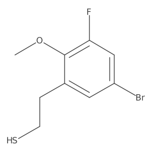 2-(5-Bromo-3-fluoro-2-methoxyphenyl)ethane-1-thiol Structure