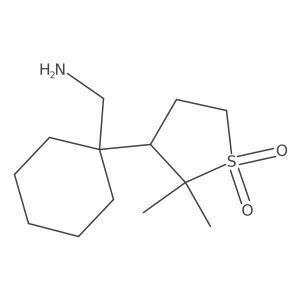 3-[1-(Aminomethyl)cyclohexyl]-2,2-dimethyl-1lambda6-thiolane-1,1-dione结构式