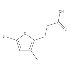 3-(5-Bromo-3-methylfuran-2-yl)propanoic acid结构式