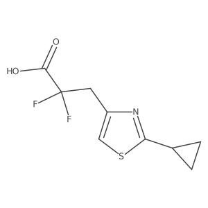 3-(2-Cyclopropyl-1,3-thiazol-4-yl)-2,2-difluoropropanoic acid Structure