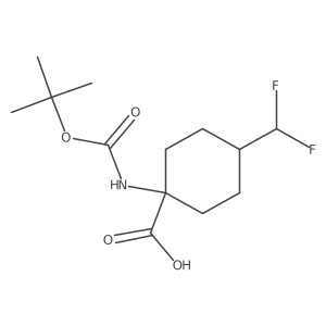 1-((tert-Butoxycarbonyl)amino)-4-(difluoromethyl)cyclohexane-1-carboxylic acid Structure