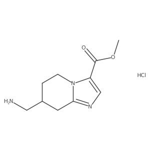 methyl7-(aminomethyl)-5H,6H,7H,8H-imidazo[1,2-a]pyridine-3-carboxylatehydrochloride Structure