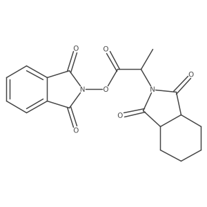 1,3-dioxo-2,3-dihydro-1H-isoindol-2-yl 2-(1,3-dioxo-octahydro-1H-isoindol-2-yl)propanoate Structure