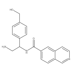 N-[(1S)-2-amino-1-[4-(hydroxymethyl)phenyl]ethyl]isoquinoline-6-carboxamide结构式