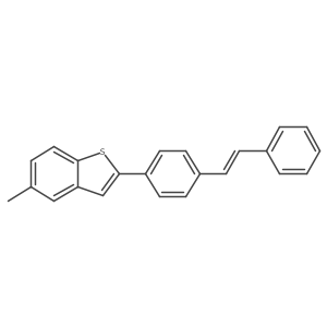 Benzo[b]thiophene, 5-methyl-2-(p-styrylphenyl)-, (E)-结构式