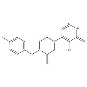 4-Chloro-5-[4-[(4-methylphenyl)methyl]-3-oxo-1-piperazinyl]-3(2H)-pyridazinone Structure
