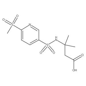 3-Methyl-3-[(6-methylsulfonylpyridin-3-yl)sulfonylamino]butanoic acid Structure