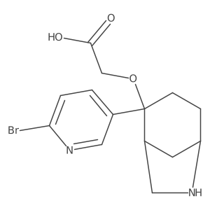 2-{[2-(6-Bromopyridin-3-yl)-6-azabicyclo[3.2.1]octan-2-yl]oxy}acetic acid结构式