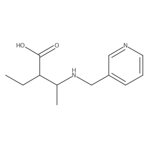 2-Ethyl-3-{[(pyridin-3-yl)methyl]amino}butanoic acid结构式