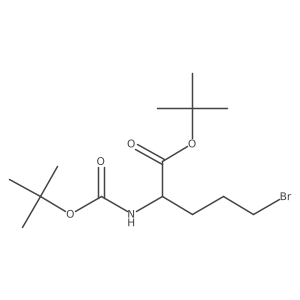 (R)-tert-Butyl 5-bromo-2-((tert-butoxycarbonyl)amino)pentanoate结构式