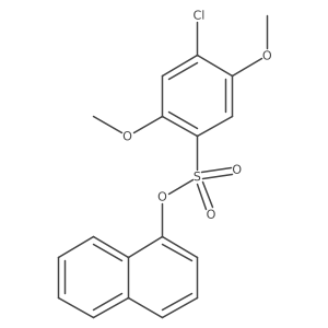 Naphthalen-1-yl 4-chloro-2,5-dimethoxybenzene-1-sulfonate结构式