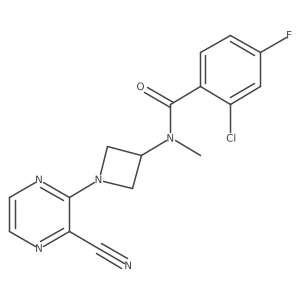 2-Chloro-N-[1-(3-cyanopyrazin-2-yl)azetidin-3-yl]-4-fluoro-N-methylbenzamide Structure