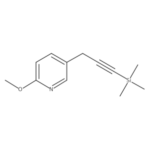 3-(6-Methoxypyridin-3-yl)prop-1-ynyl-trimethylsilane结构式