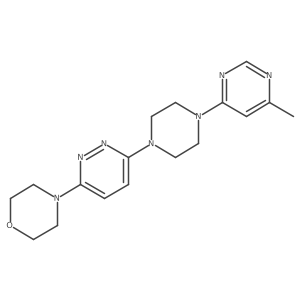 4-[6-[4-(6-Methylpyrimidin-4-yl)piperazin-1-yl]pyridazin-3-yl]morpholine Structure