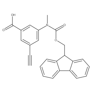 3-ethynyl-5-({[(9H-fluoren-9-yl)methoxy]carbonyl}(methyl)amino)benzoic acid Structure