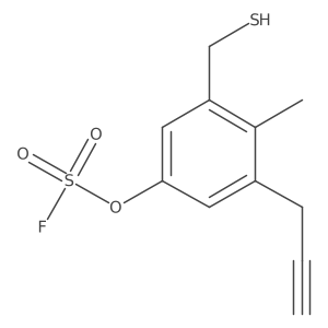 4-Methyl-3-(prop-2-yn-1-yl)-5-(sulfanylmethyl)phenyl sulfurofluoridate Structure