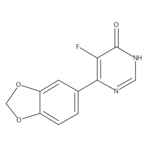 6-(2H-1,3-benzodioxol-5-yl)-5-fluoro-3,4-dihydropyrimidin-4-one Structure