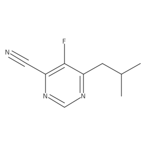 5-Fluoro-6-(2-methylpropyl)pyrimidine-4-carbonitrile Structure