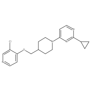 4-(4-{[(3-Chloropyridin-4-yl)oxy]methyl}piperidin-1-yl)-2-cyclopropylpyrimidine Structure