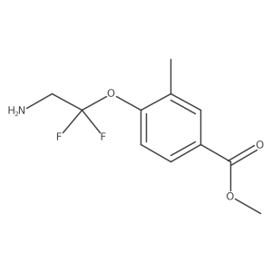 Methyl 4-(2-amino-1,1-difluoroethoxy)-3-methylbenzoate结构式