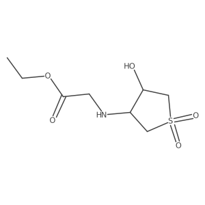 rac-ethyl 2-{[(3R,4S)-4-hydroxy-1,1-dioxo-1lambda6-thiolan-3-yl]amino}acetate Structure