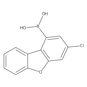 (3-Chlorodibenzo[b,d]furan-1-yl)boronic acid结构式