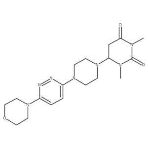 1,3-Dimethyl-6-[4-(6-morpholin-4-ylpyridazin-3-yl)piperazin-1-yl]-1,3-diazinane-2,4-dione Structure