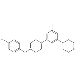 4-(2-{4-[(4-Bromophenyl)methyl]piperazin-1-yl}-6-methylpyrimidin-4-yl)morpholine Structure