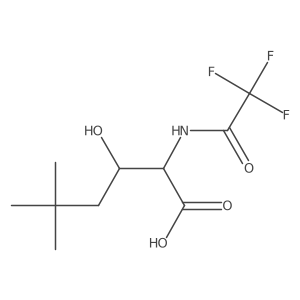 3-Hydroxy-5,5-dimethyl-2-(2,2,2-trifluoroacetamido)hexanoic acid Structure