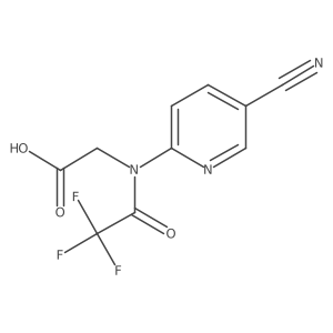 2-[N-(5-cyanopyridin-2-yl)-2,2,2-trifluoroacetamido]acetic acid Structure