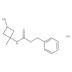 benzylN-[(1r,3s)-3-amino-1-methylcyclobutyl]carbamatehydrochloride结构式