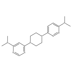 6-{4-[6-(dimethylamino)pyridazin-3-yl]piperazin-1-yl}-N,N-dimethylpyrimidin-4-amine Structure