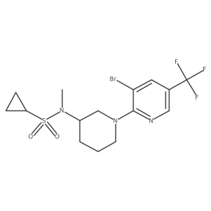 N-{1-[3-bromo-5-(trifluoromethyl)pyridin-2-yl]piperidin-3-yl}-N-methylcyclopropanesulfonamide Structure