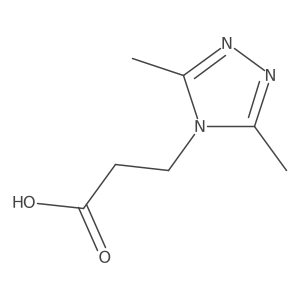 3-(3,5-dimethyl-4H-1,2,4-triazol-4-yl)propanoic acid结构式