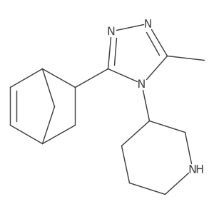 3-[3-(2-Bicyclo[2.2.1]hept-5-enyl)-5-methyl-1,2,4-triazol-4-yl]piperidine结构式