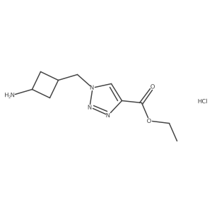 Ethyl 1-[(3-aminocyclobutyl)methyl]triazole-4-carboxylate;hydrochloride Structure