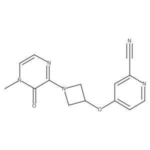 4-{[1-(4-Methyl-3-oxo-3,4-dihydropyrazin-2-yl)azetidin-3-yl]oxy}pyridine-2-carbonitrile结构式