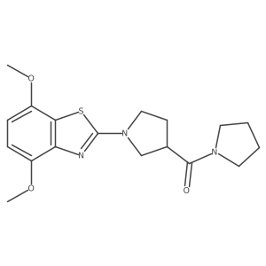 4,7-Dimethoxy-2-[3-(pyrrolidine-1-carbonyl)pyrrolidin-1-yl]-1,3-benzothiazole Structure