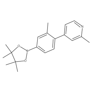 Pyridine, 2-methyl-4-[2-methyl-4-(4,4,5,5-tetramethyl-1,3,2-dioxaborolan-2-yl)phenyl]- Structure